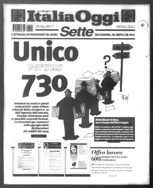 Italia oggi : quotidiano di economia finanza e politica